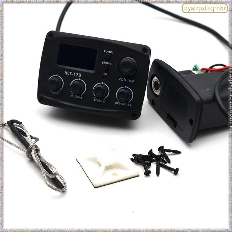 [Fsp]-17B Pré-Amplificador De Equalizador De Guitarra Acústica Com Afinador De Procedimento Digital 3 Bandas Captador