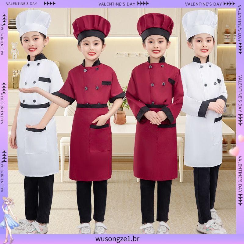 Crianças trajes de chef trajes infantis jogos infantis trajes profissionais desempenho pequenos de chef das crian