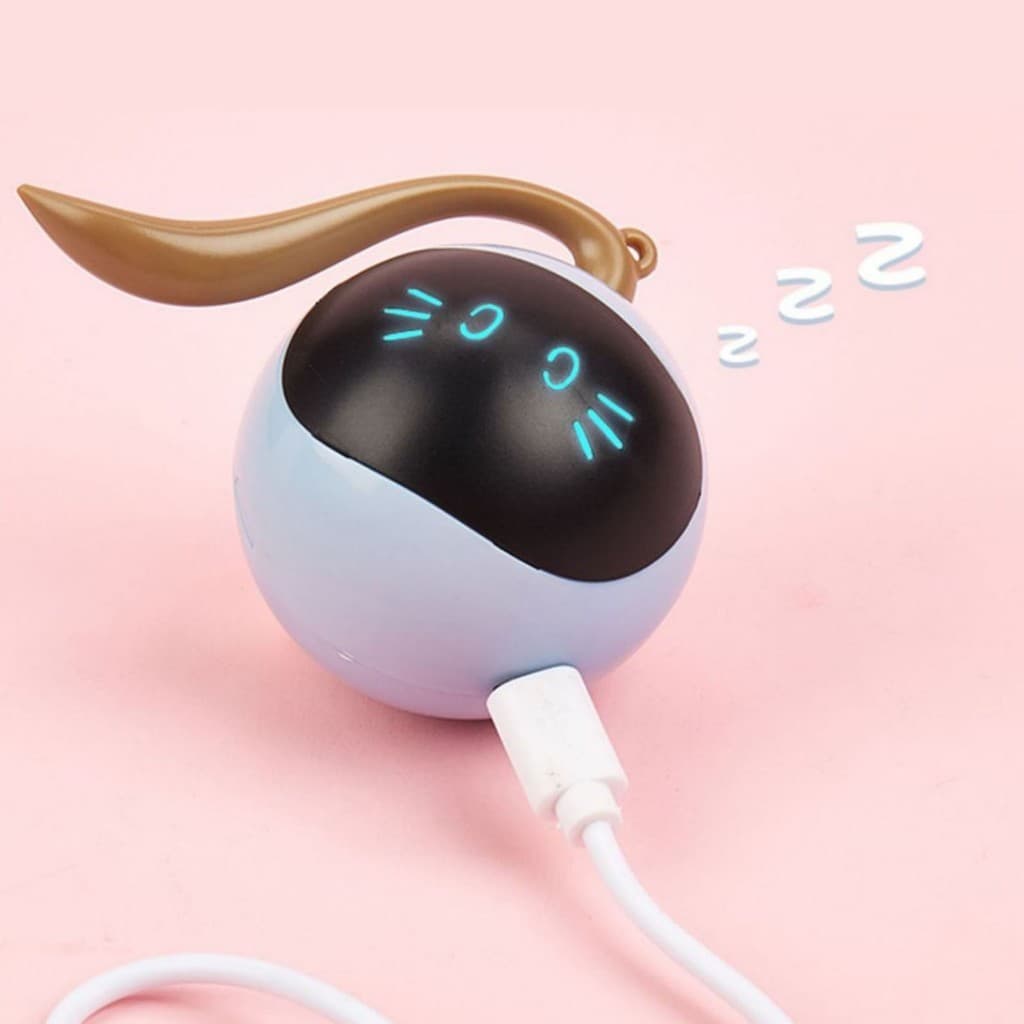 Brinquedo Elétrico De Bola De Gato Com Rolamento Automático-Exercício Interativo De Perseguição Para Gatos Internos