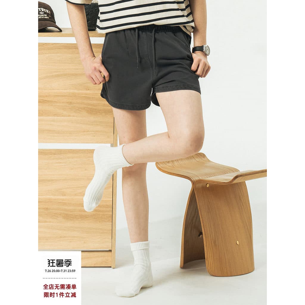 [Item com desconto] 714street Street Wear Shorts esportivos femininos Calças cortadas de verão Batik Curling Sweatpants
