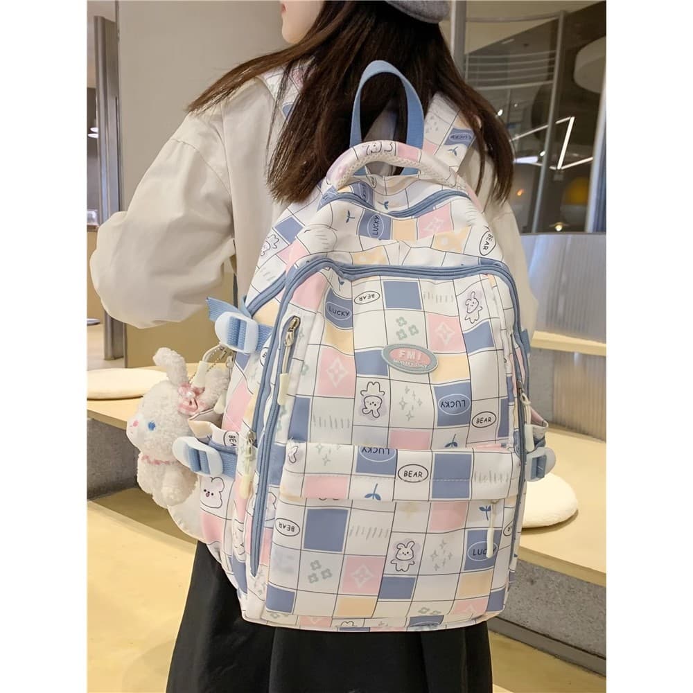 Mochila escolar feminina, estudantes do ensino médio, fofa, à prova d'água, estudantes do ensino fundamental, terceira a