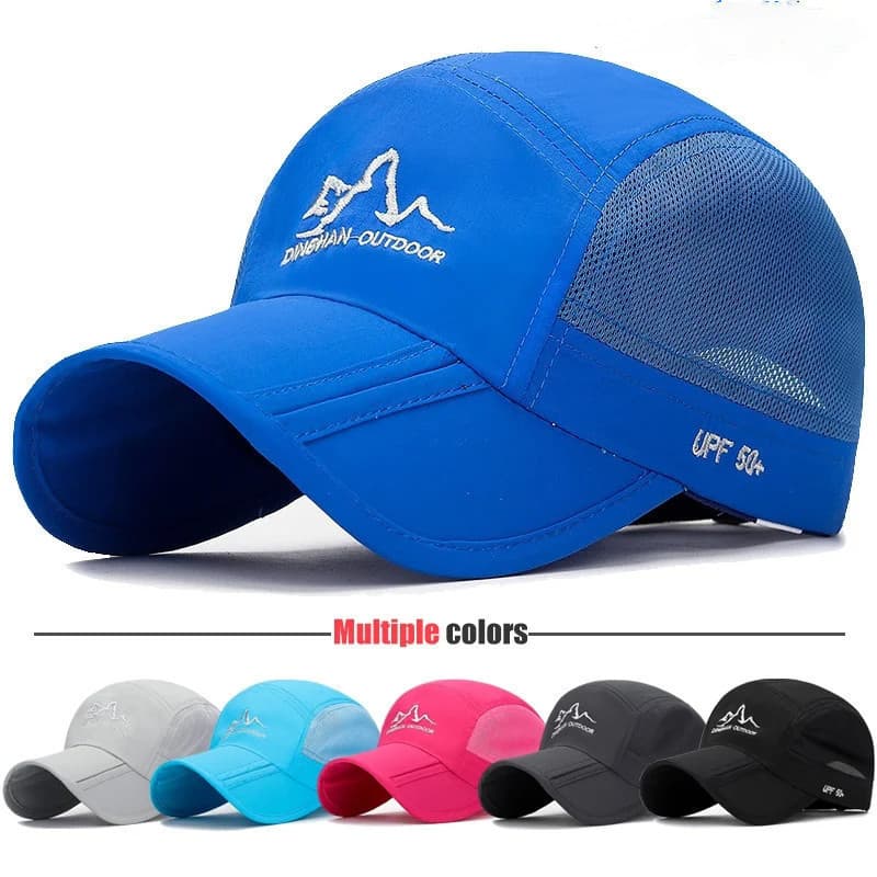 Boné de Beisebol de Algodão Dobrável e Ajustável para o Verão, Chapéu de Sol, Boné de Caminhoneiro, Boné de Pai