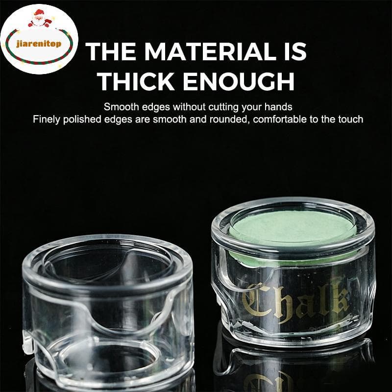 jiarenitop Anti-Incrustante 1Pc Acrílico Piscina Giz Caixa À Prova De Poeira Snooker Cubo Titular Para Casa Jogo Bilhar