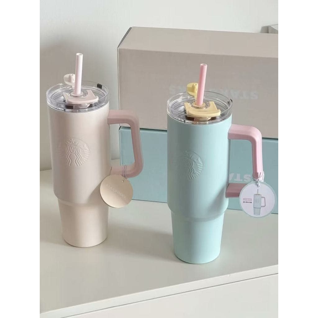 Starbucks 2026 Copo Grande Capacidade 900ml Copo Mestre de Gelo Copo Térmico Copo de Palha Caixa de Café Portátil#星巴克202