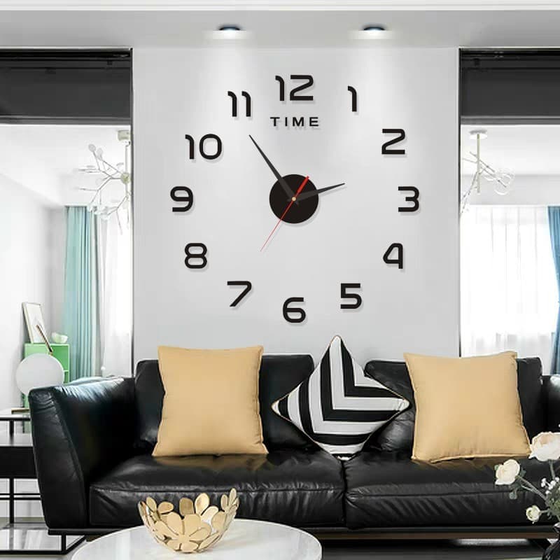 Criativo luminoso diy relógio mudo relógio de parede sala de estar casa arte simples pendurado na parede grande quarto p