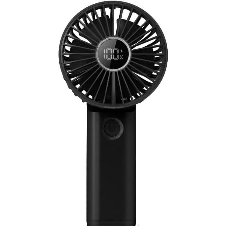 Ventilador Portátil Mini, Ventilador de Mão Potente Recarregável com Display LED, Ventilador Pessoal 3 em 1 para Mão/Mes