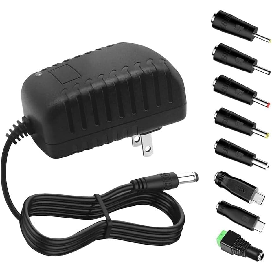 Fonte de alimentação DC 6V 1A, Adaptador AC 100-240V 50/60Hz, 8 conectores intercambiáveis (plugue DC 5.5x2.5mm), Adapta