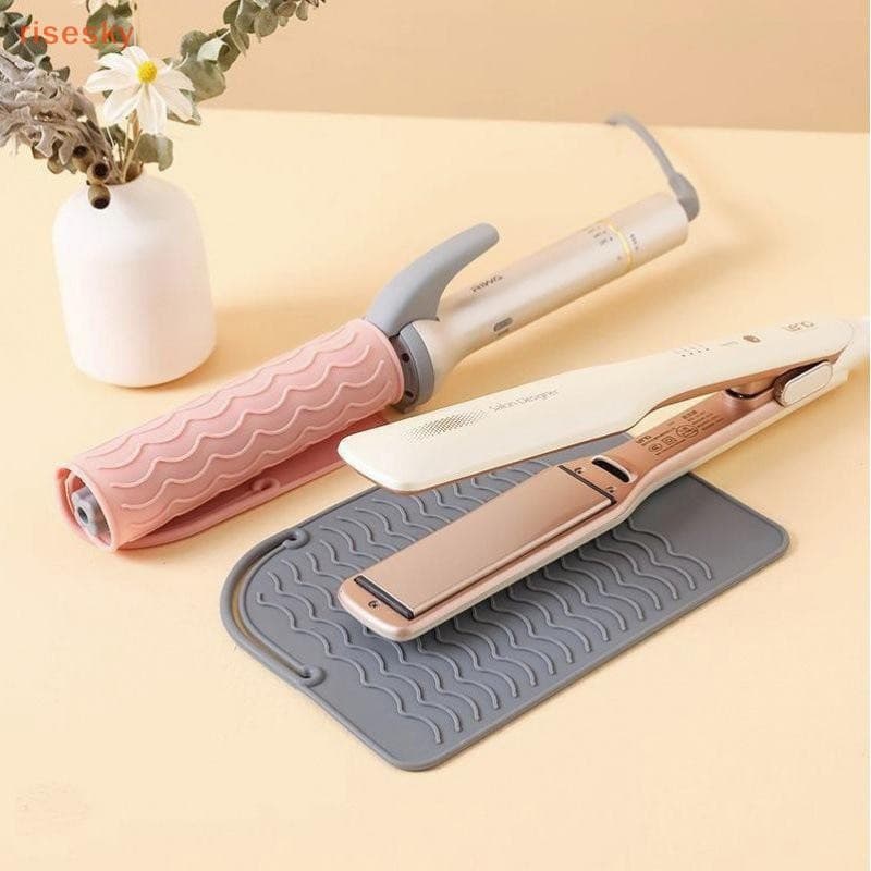 [risesky] Tapete De Isolamento Multifuncional De Silicone , Resistente Ao Calor , Para Alisador De Cabelo , Ondulação De