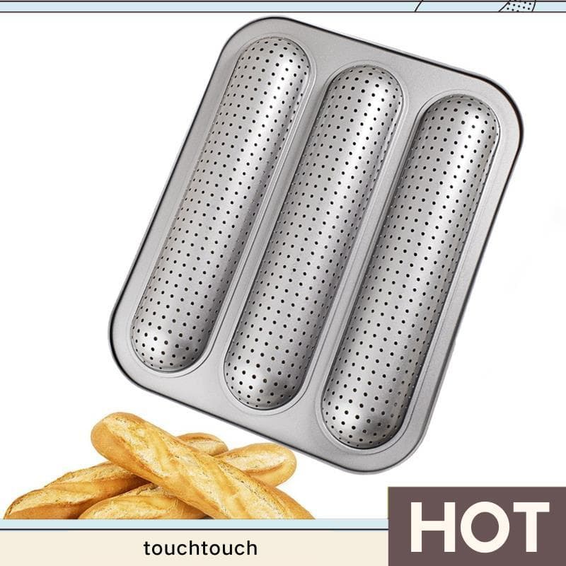 Baguett Pan Molde De Pão Francês 3 Cavidade Assadeira Antiaderente Longo Torrada Bolo Bakeware Assadeiras Para Forno tou