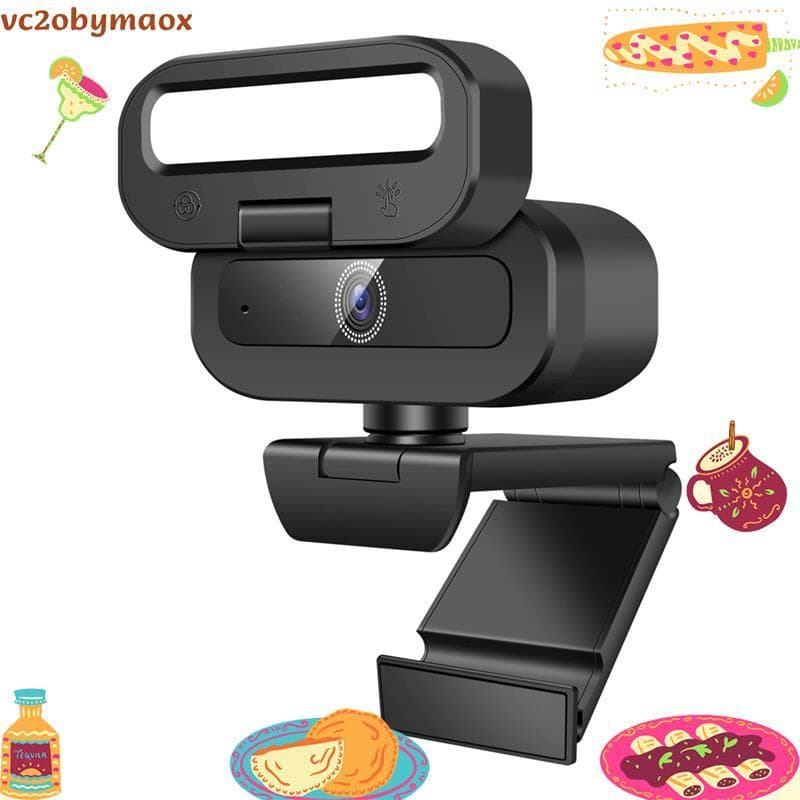 Microfone Giratório 4K 60FPS Webcam Ao Vivo USB Luz De Preenchimento De Câmera Com Foco Automático Para PC Laptop Stream