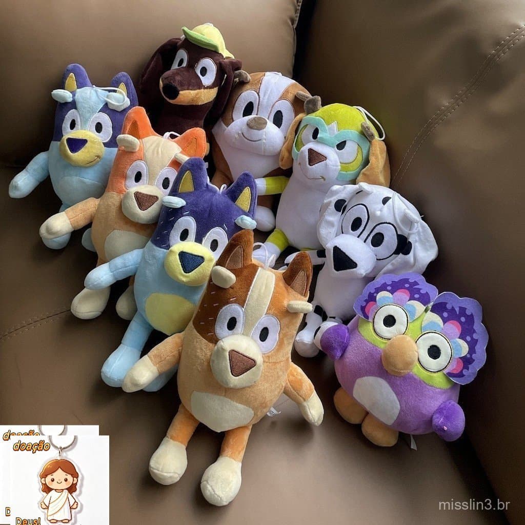 Brinquedo de Pelúcia Blu-ey de 30cm / Boneca Infantil Blu-ey / Boneca de Pelúcia Macia