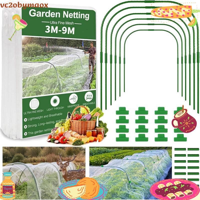 Kit De Rede De Malha De Jardim , Ultrafina De 3x9M , Para Cobertura De Plantas De Cama Elevada Frutas Proteção De Vegeta