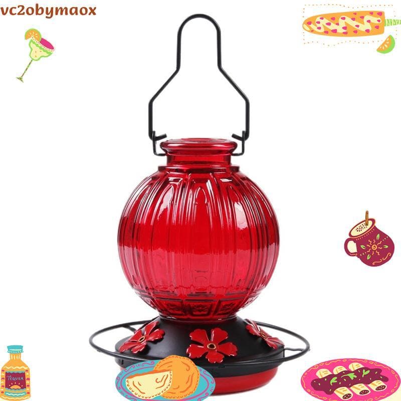Alimentador De Beija-Flor De Vidro Humming Bird Feeder Pássaros 360 ° Poleiro À Prova De Vazamentos vc2obymaox.br