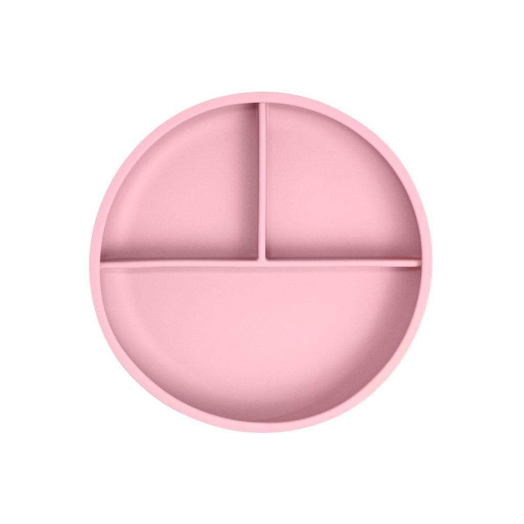 Prato Alimentação Infantil Bebê Freso Baby Silicone Livre BPA com Ventosa e Divisória BLW Bliss Rosa