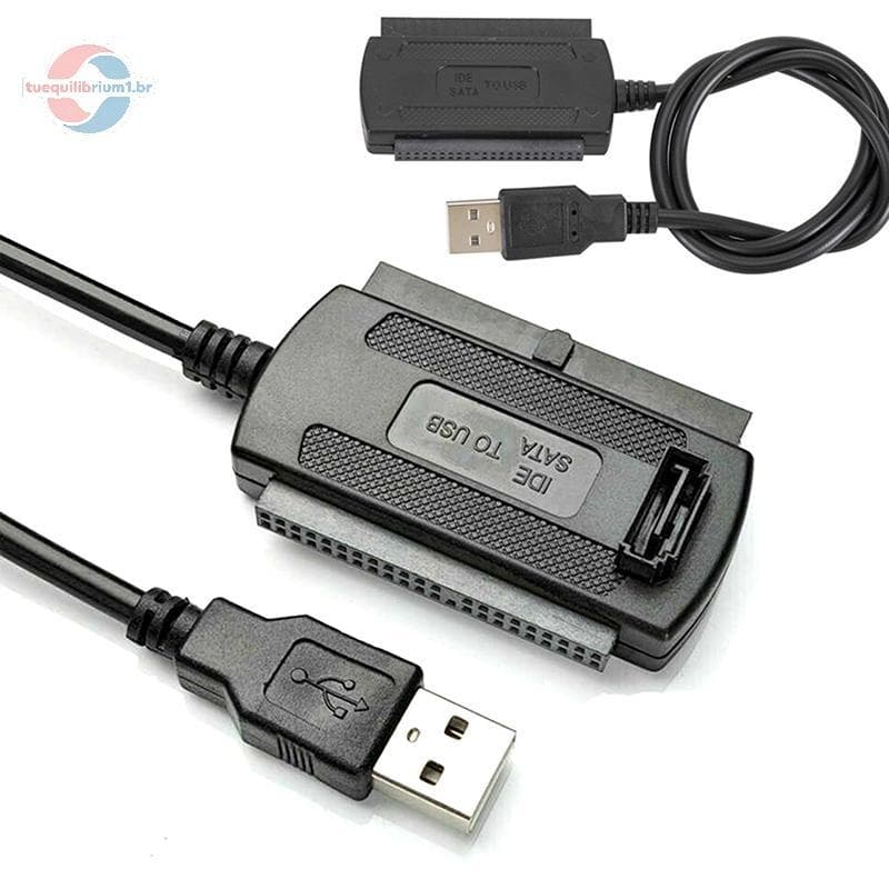tue Cabo Conversor Adaptador USB 2.0 Para IDE Disco Rígido De 2,5 3,5 Polegadas HD BR