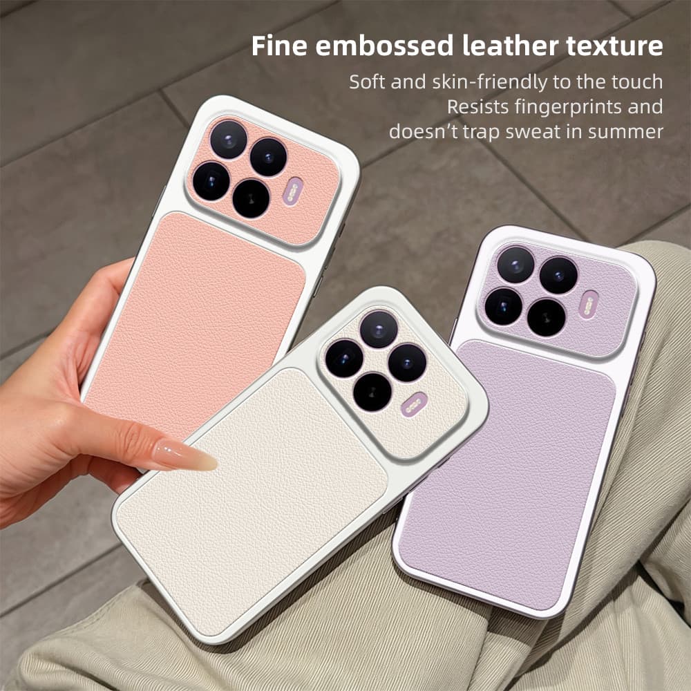 Capa De Telefone Luxuosa Com Textura De Couro Para Xiaomi 17T Pro 5G Slim Silicone À Prova De Choque Proteção De Lente