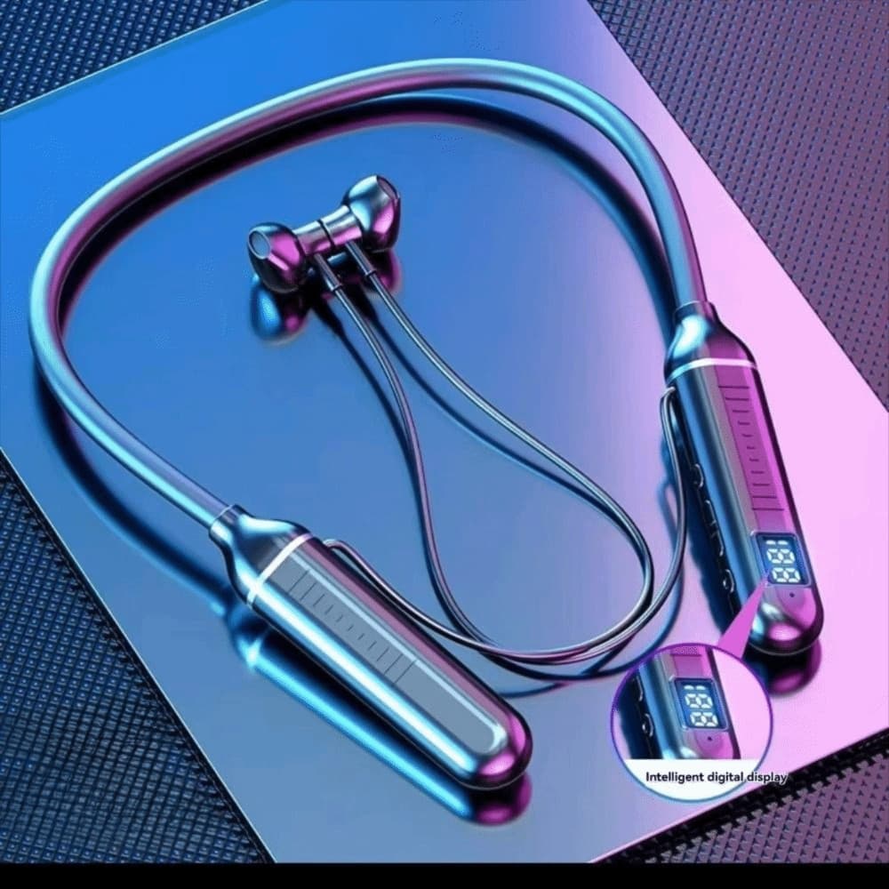 Fone De Ouvido Sem Fio NEDFS , Fones Meio Intra-Auriculares Com Fita Para O Pescoço , Bateria De Longa Duração