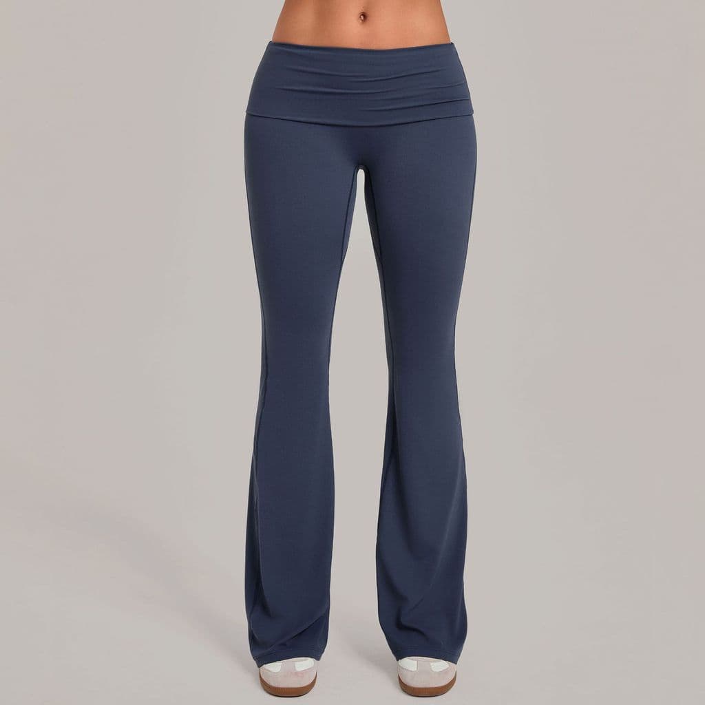 SHAMZU Nova Cintura Dobrável Cabeça Velocidade Secagem Hip Levantamento Yoga Leggings Nu Perna Larga Esportes Alta Apert