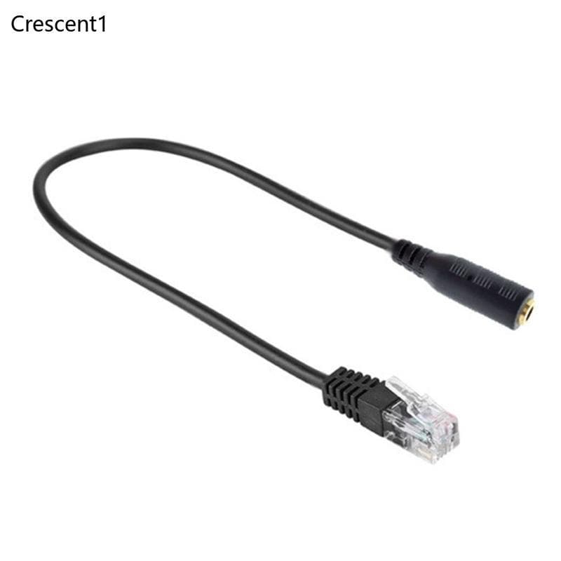Crescent1 Conversor Telefone RJ9 Para 3 5mm Adaptador Áudio Compatibilidade Escritóri