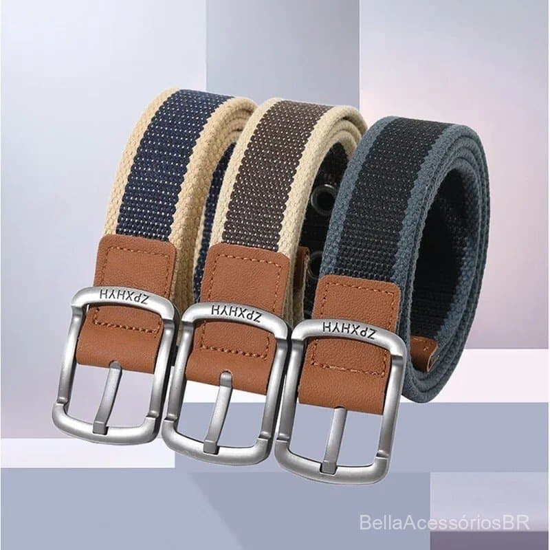 3.5cm Novo Estilo Pino Fivela Cinto De Lona Masculino Feminino Tecido Jovem Estudante Jeans Cintos Para Homens Designer