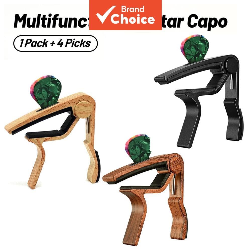 Miwayer Capo De Guitarra Multifuncional De Liberação Rápida Com Slot De Armazenamento Para Palhetas Ajuste Resistente Uk