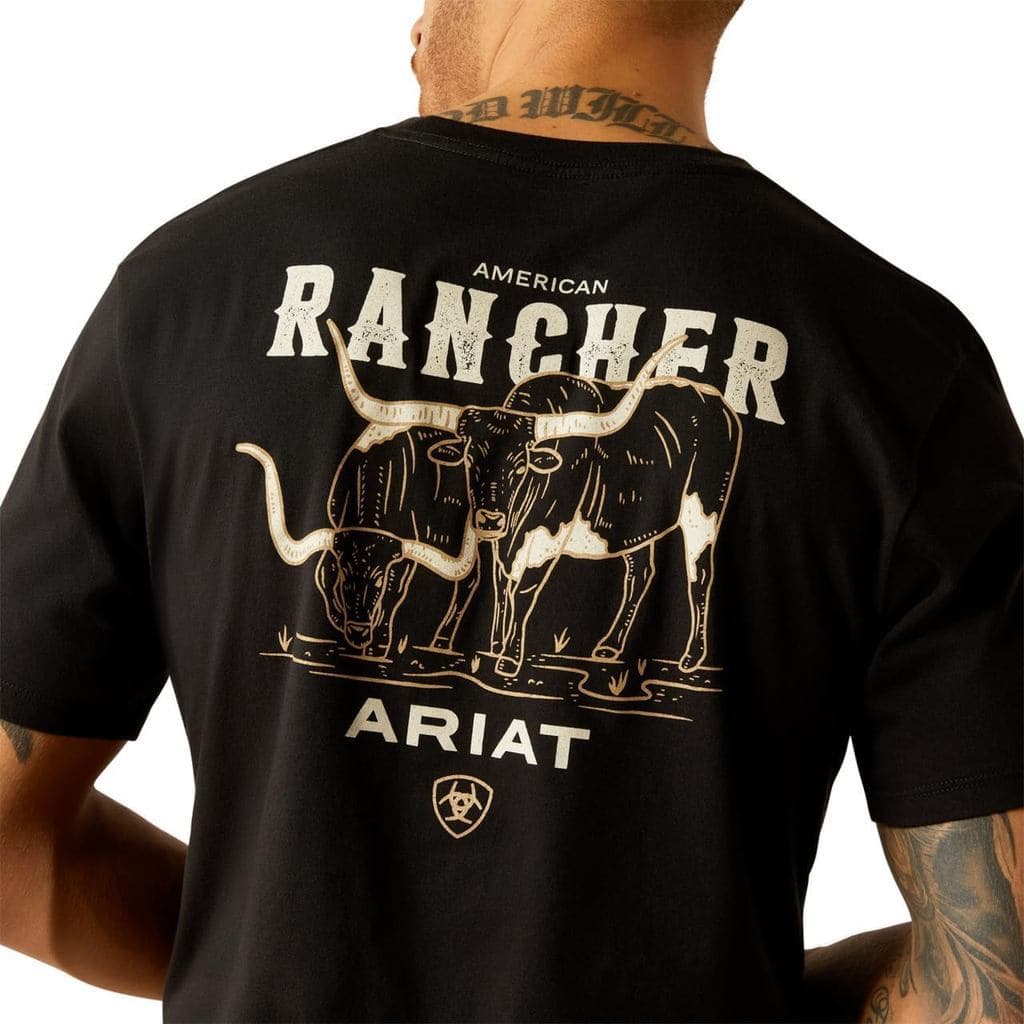Camiseta Masculina Estampa Ariat Rancher Camisa 100% Algodão