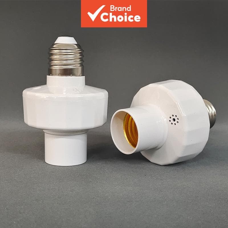 Sensor de Movimento PIR 360° AXUS com Base E27 para Lâmpada LED, Retardo Ajustável, AC85-265V, Ativado por Movimento