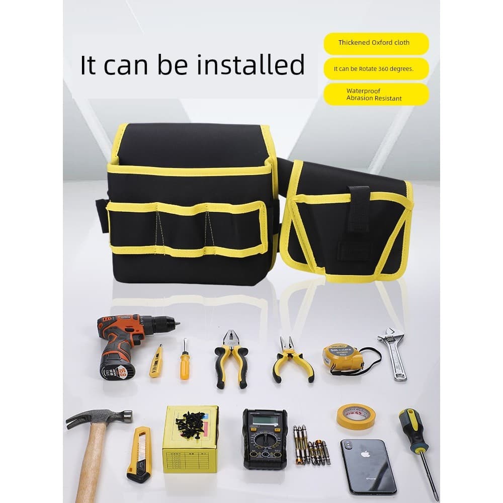 Bolsa de cintura para ferramentas de carpintaria, multifuncional, rotação de 360 graus, eletricista, bolsa de cintura po