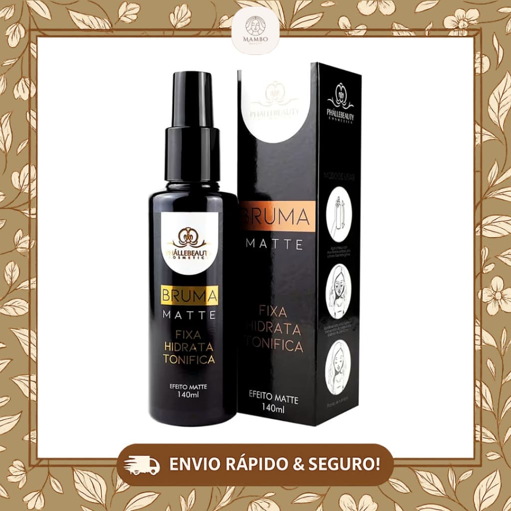 Bruma Facial Phállebeauty - Efeito Matte Fixador de Maquiagem 140ml