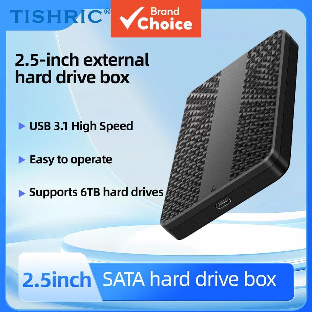 Caixa/Encaixe Externo de Disco Rígido USB TISHRIC 2,5 polegadas SSD SATA para USB 3.0 Adaptador/Capa