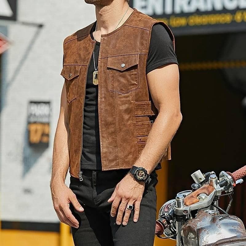 Colete Casual Masculino Leve Com Botão Frontal Sem Mangas , Primavera Outono , Viagem , Camadas