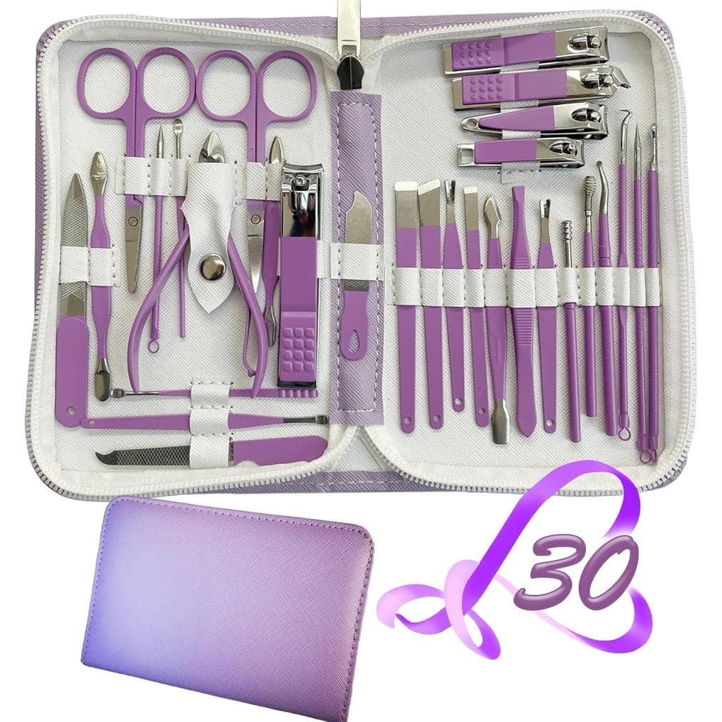Conjunto de Manicure 30 em 1, Kit de Manicure para Mulheres, Cortador de Unhas RedFlow, Kit de Pedicure, Ferramentas de