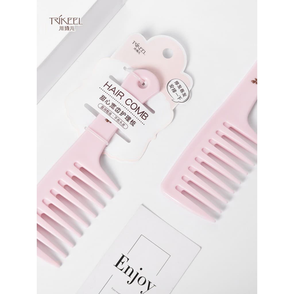 Chuanqier Trikeel grande viagem pequeno pente ABS Curling pente de dente largo Anti-estático plástico cabelo liso
