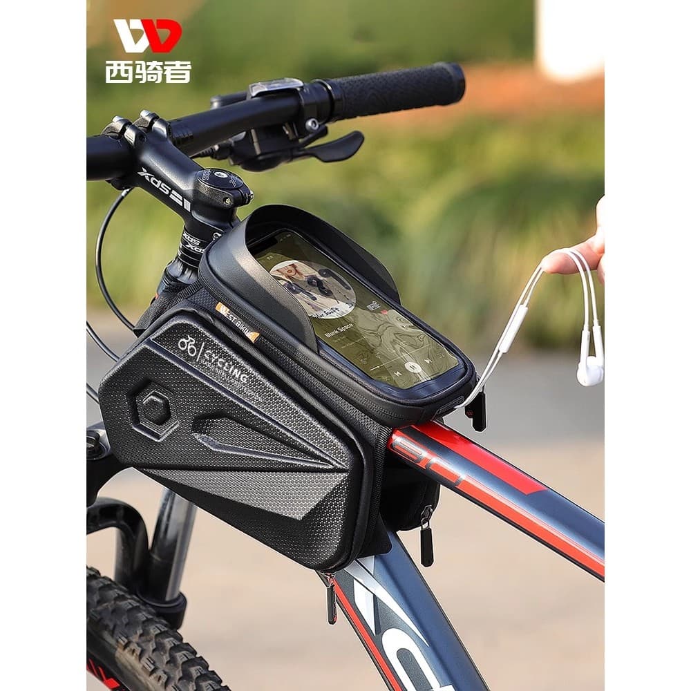 Saco de bicicleta saco de feixe dianteiro Mountain Bike tubo superior saco do telefone móvel armazenamento à prova dwate