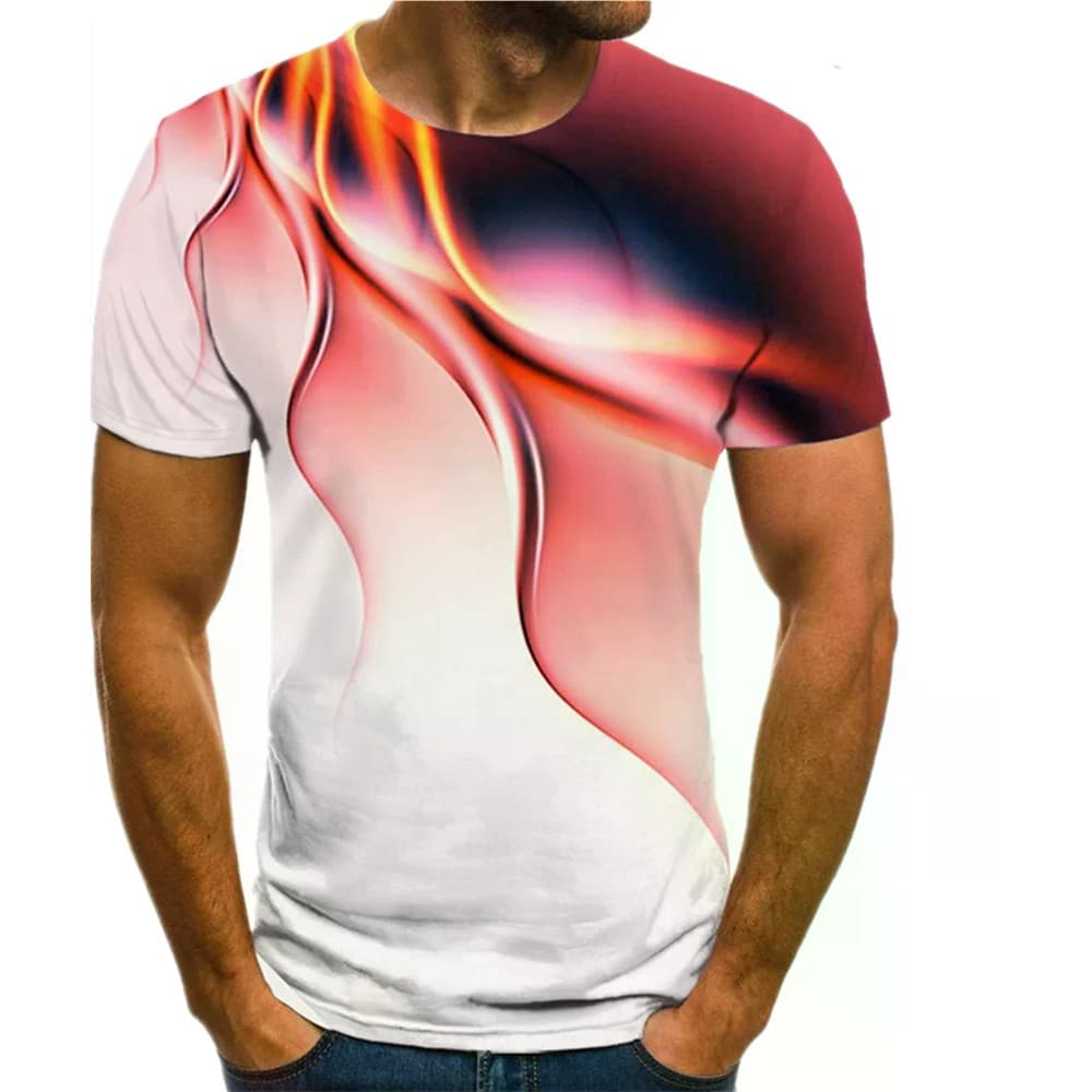 Lobo Padrão Masculino animal Impressão De Manga Curta Rua 3D Moda casual Masculina Tamanho Grande Camiseta vintage Topo