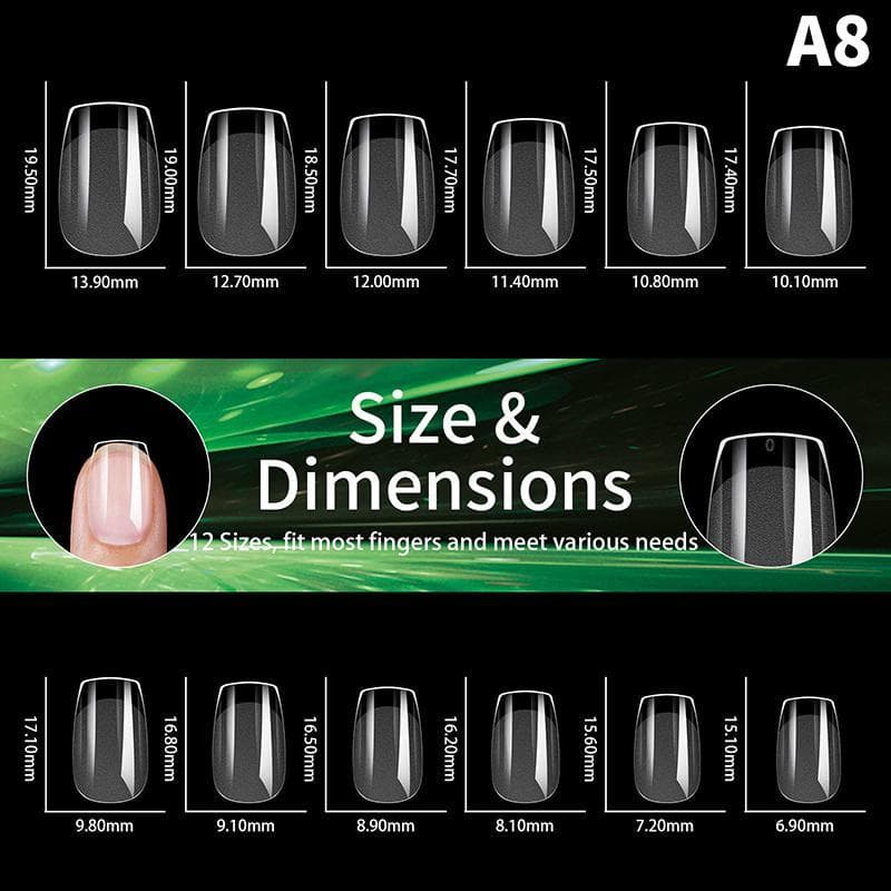 Imprensa Em Unhas Caixão Dicas De Gel Macio Cobertura Completa Falso Acrílico UV Sistema De Extensão De Oval Amêndoa Esc