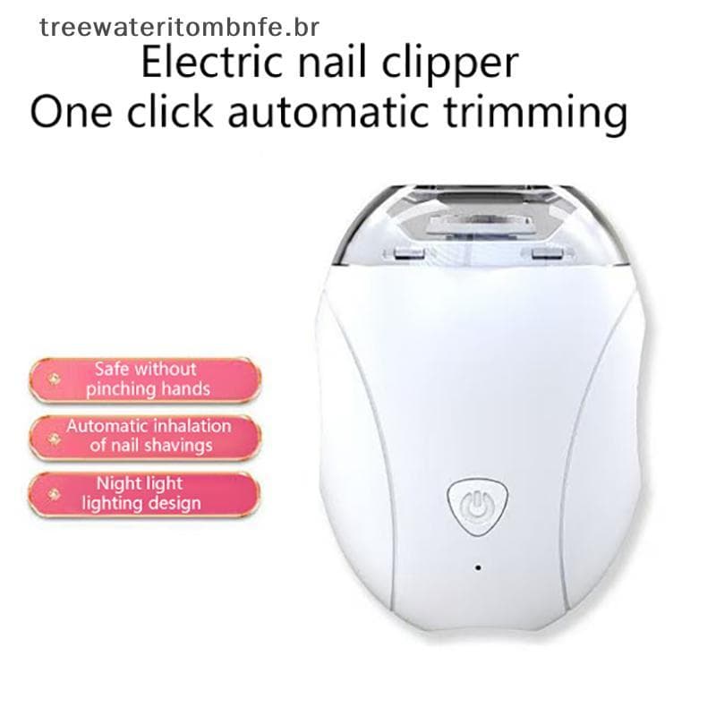 Aparador De Unhas Portátil Para Bebês , Elétrico , Com Lâmpada , Cortador , Polimento , Lixador 3 Velocidades Ajustáveis