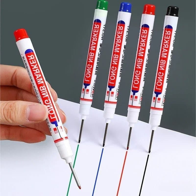 8pcs/Conjunto Marcadores Permanentes de Ponta Longa com Profundidade de 20mm para Decoração de Caneta Perfuradora de Met