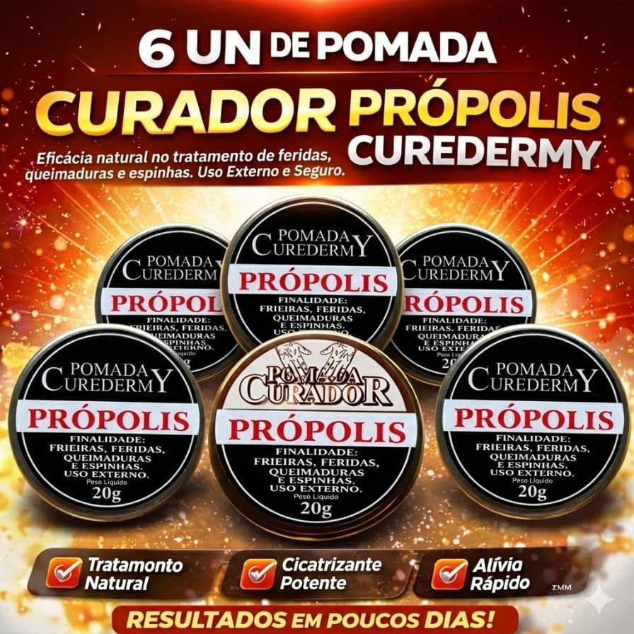 6 UN Pomada Curador Própolis - 20g