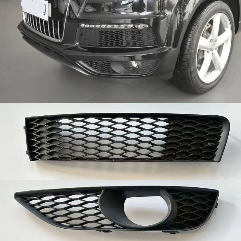Adequado para Audi Q7 esportes S-Line pára-choques sob grade malha nevoeiro abajur quadro da lâmpada de nevoeiro Net