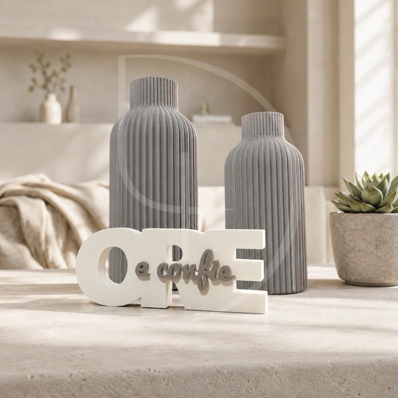 Kit Decorativo Ore e Confie com 2 Vasos Cachepot Moderno – Decoração Moderna para Sala, Quarto e Escritório
