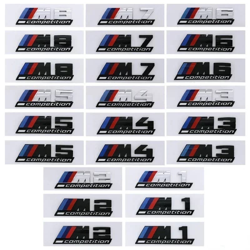 ABS Carro Traseiro Tronco Emblema Fender Lado Adesivo Para BMW M Power M1 M2 M3 M4 M5 M6 M7 M8 Competição Edição Decoraç