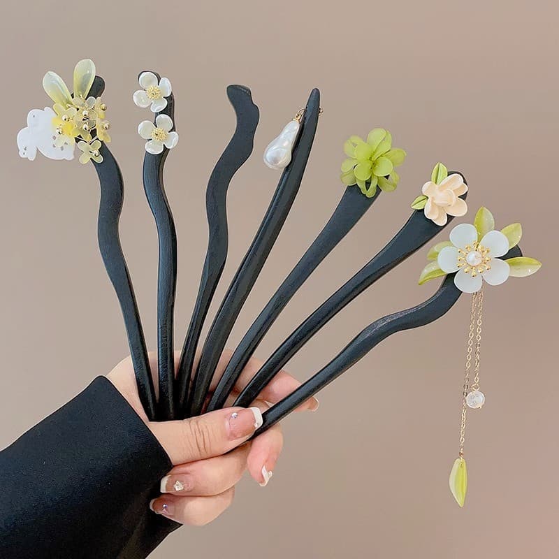 Grampo de cabelo de madeira em estilo antigo, novo grampo de cabelo em estilo chinês para penteados, acessório de cabelo