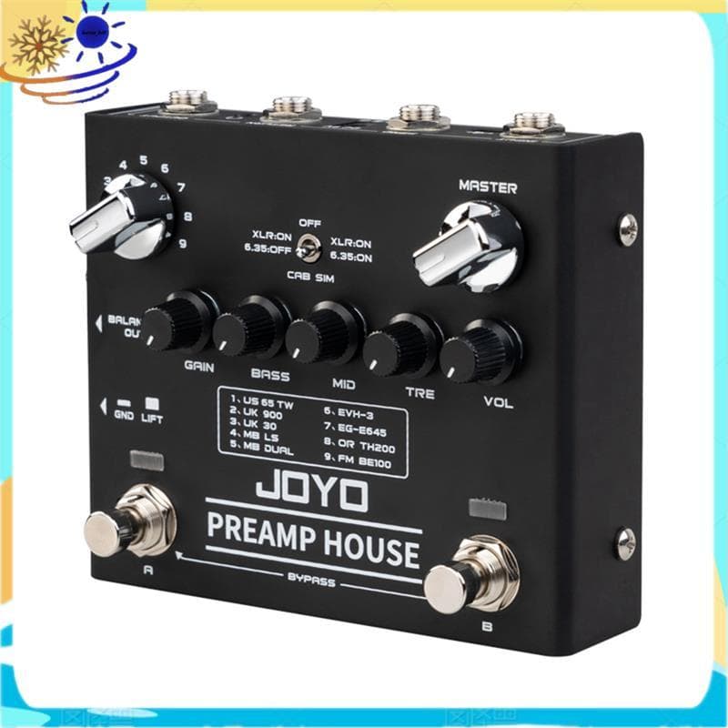 [Le's Shop] Pedal De Pré-Amplificador De Distorção De Canal Duplo Portátil R-15 18 Tons , Efeitos De Guitarra Pesada Pro