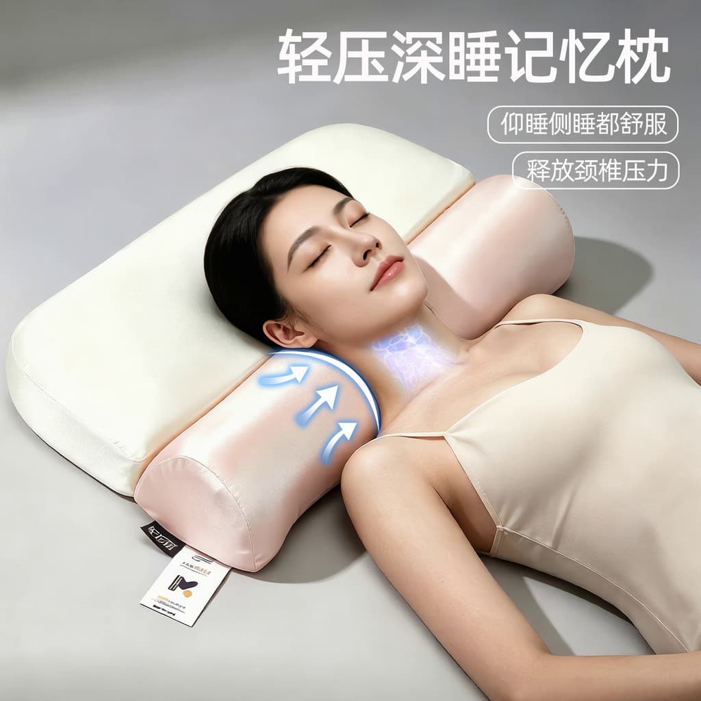 Pressão leve sono profundo recuperação lenta memória travesseiro núcleo proteger coluna Cervical pescoço travesseiro adu