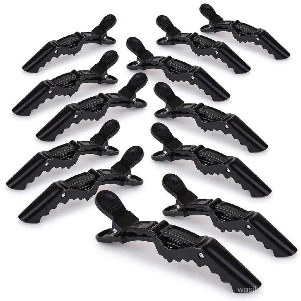 Kit 12 Presilhas Prendedor de Cabelo Bico Jacaré Crocodilo Cabeleireiro Penteados Acessório Cabelo