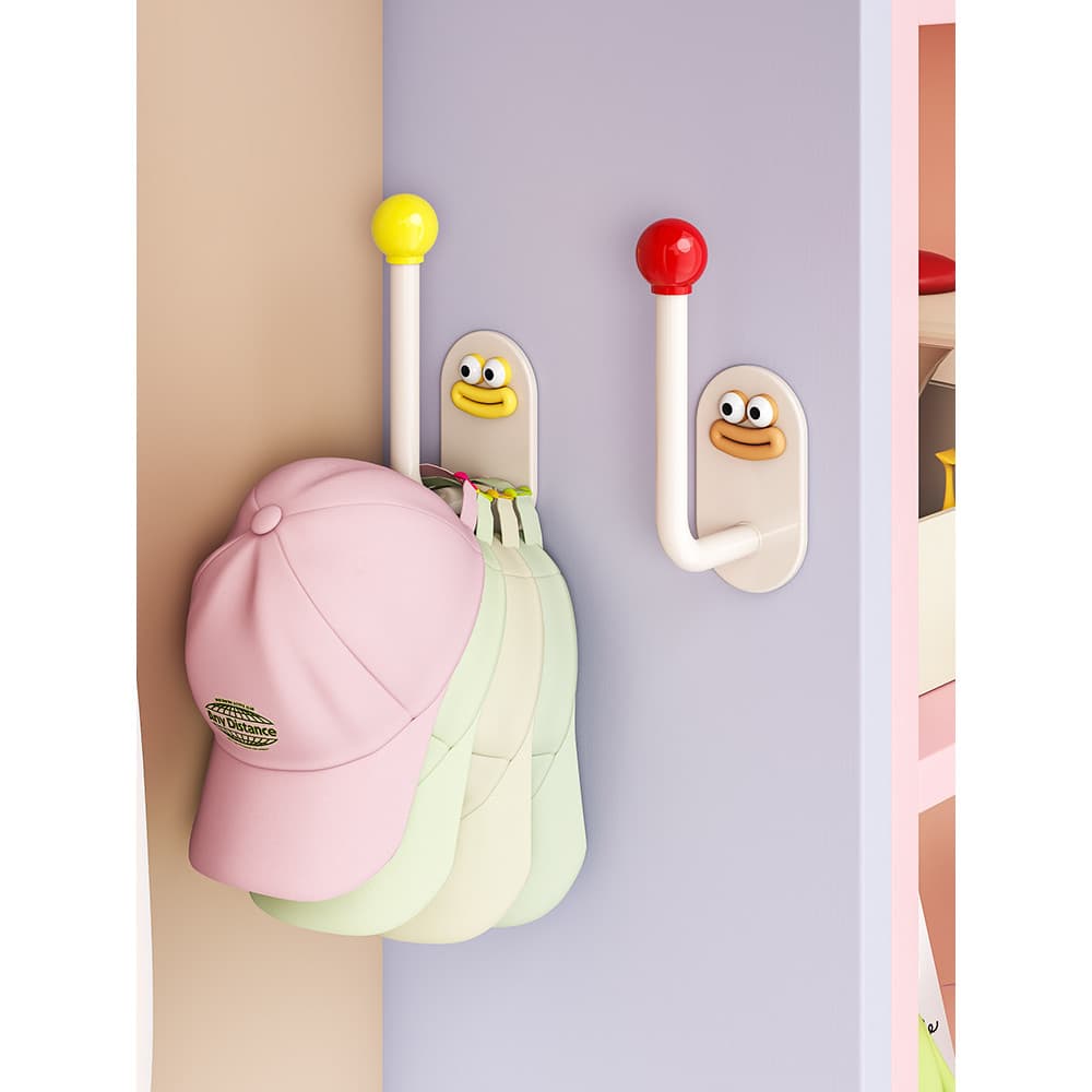 Chapéu de armazenamento ferramenta útil sem perfuração forte suporte de carga dormitório parede pendurado gancho pegajos