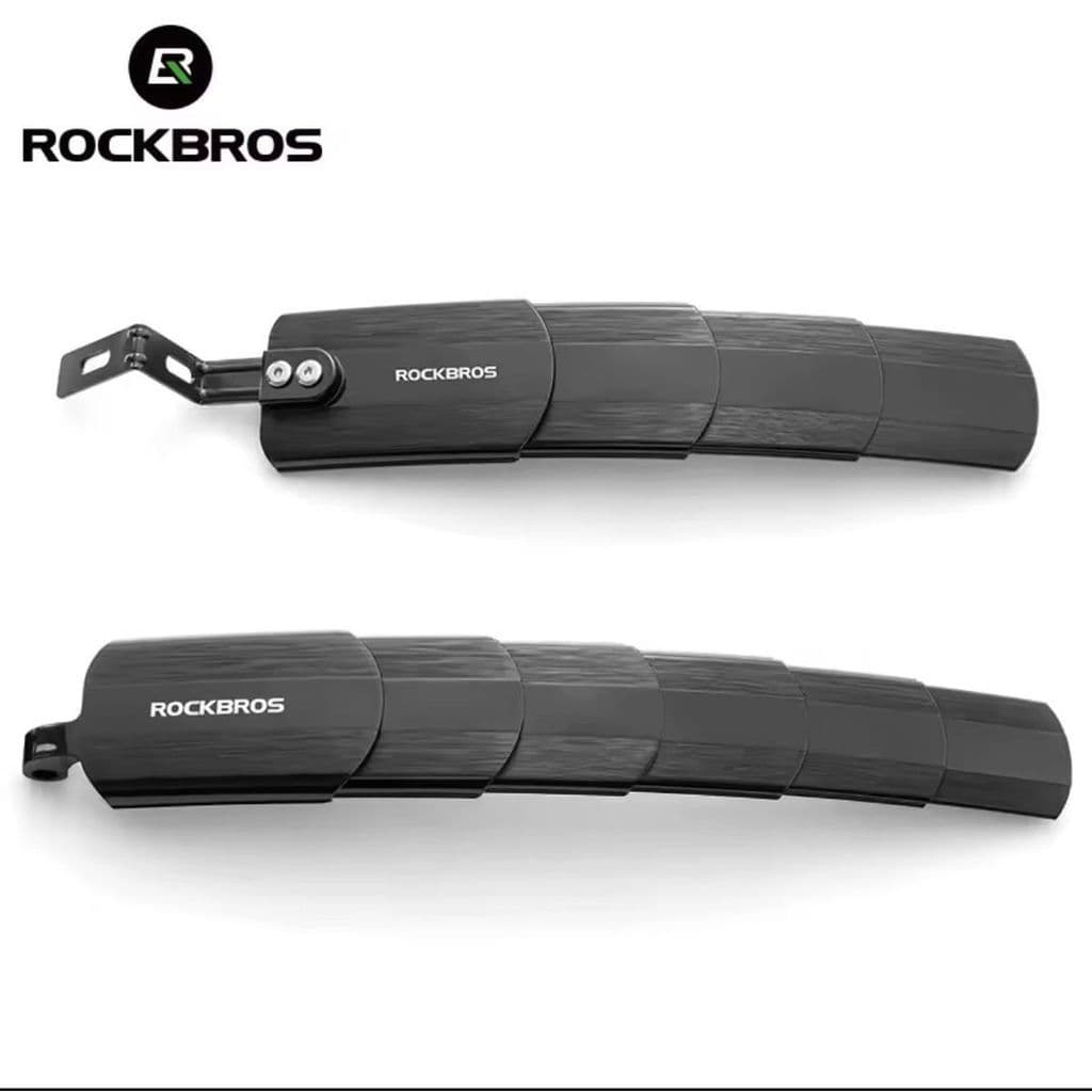 ParaLama MTB Bike Rockbros FK 810 Preto Ajustável Alta Resistência KIT Dianteiro e Traseiro uso urbano e trilhas