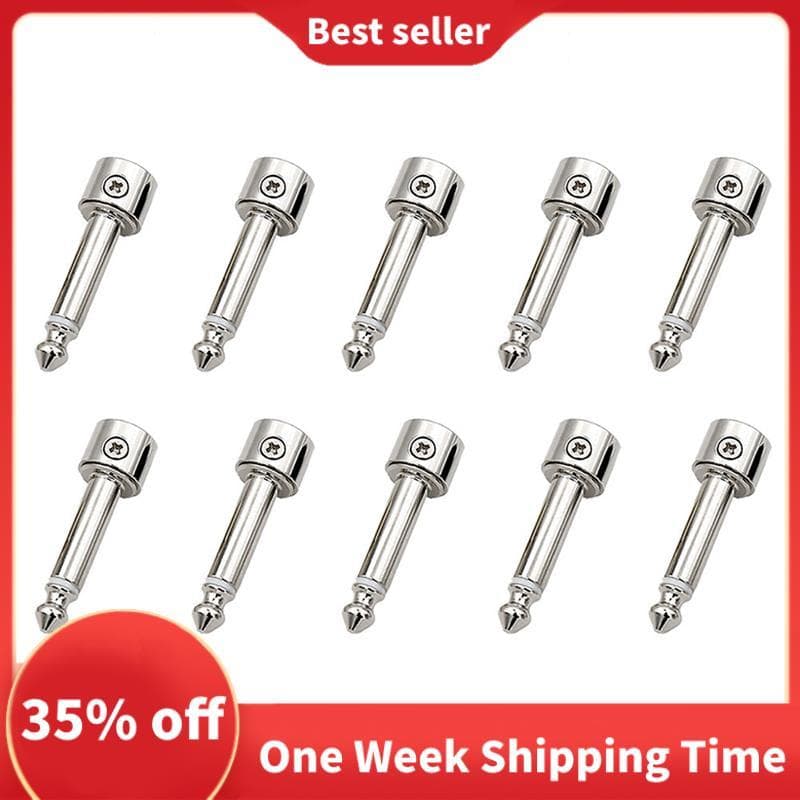 10 Pcs 6.35 Mm Kit De Plugues Sem Solda DIY Placa De Pedal De Guitarra Acessórios Para Elétrica