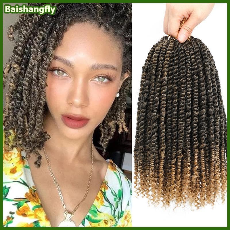 baishangfly Fácil Instalação Afro Kinky Curly Rabo De Cavalo 8 Polegadas Extensão De Cabelo Em Espiral Sintética Para Tr